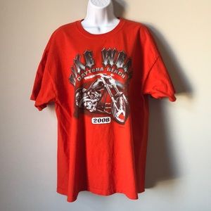 Daytona Beach 2008 Bike Week T-Shirt Orange